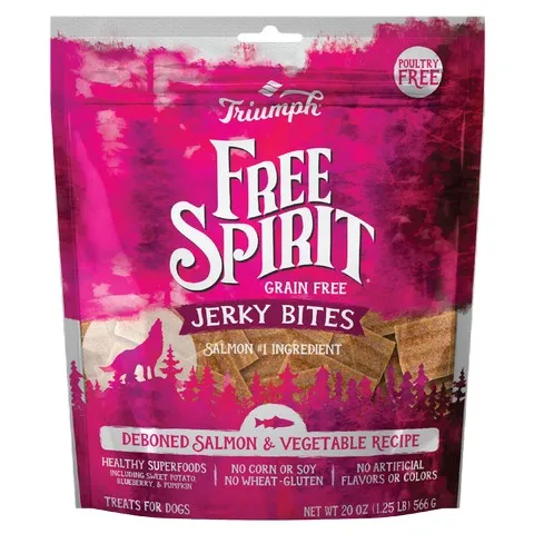 6/24 oz. Triumph Grain Free Turkey/Pea & Berry Jerky (Canister) - Dog/Cat Supplements